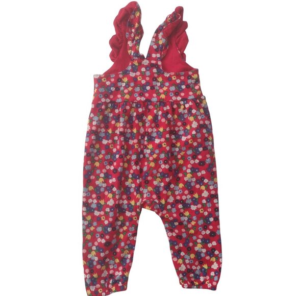 Oshkosh Hanna Andersson 18M Overalls Set of 2 Cotton Floral Stripe Rompers - Picture 5 of 11